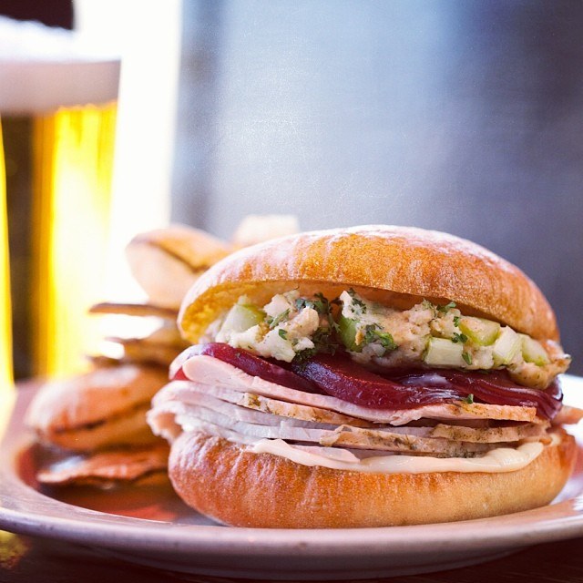 RJ Grunts Thanksgiving On A Bun for November Burger of the Month at R.J. Grunts