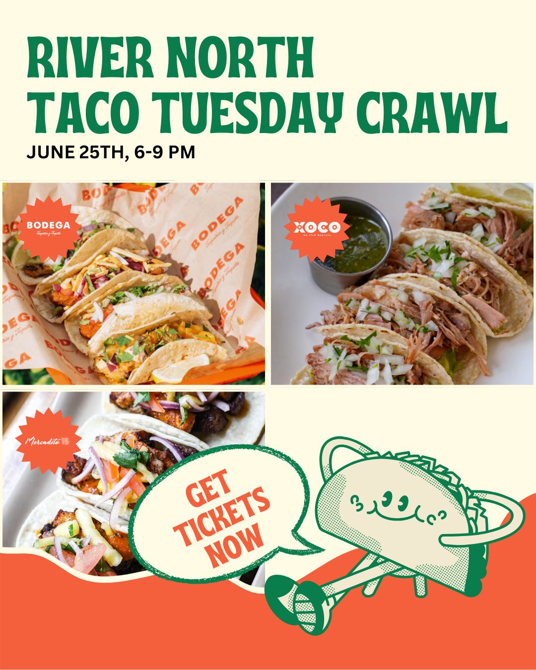River North Taco Crawl Ig Portrait for Explore River North on a Taco Tuesday Crawl June 25th