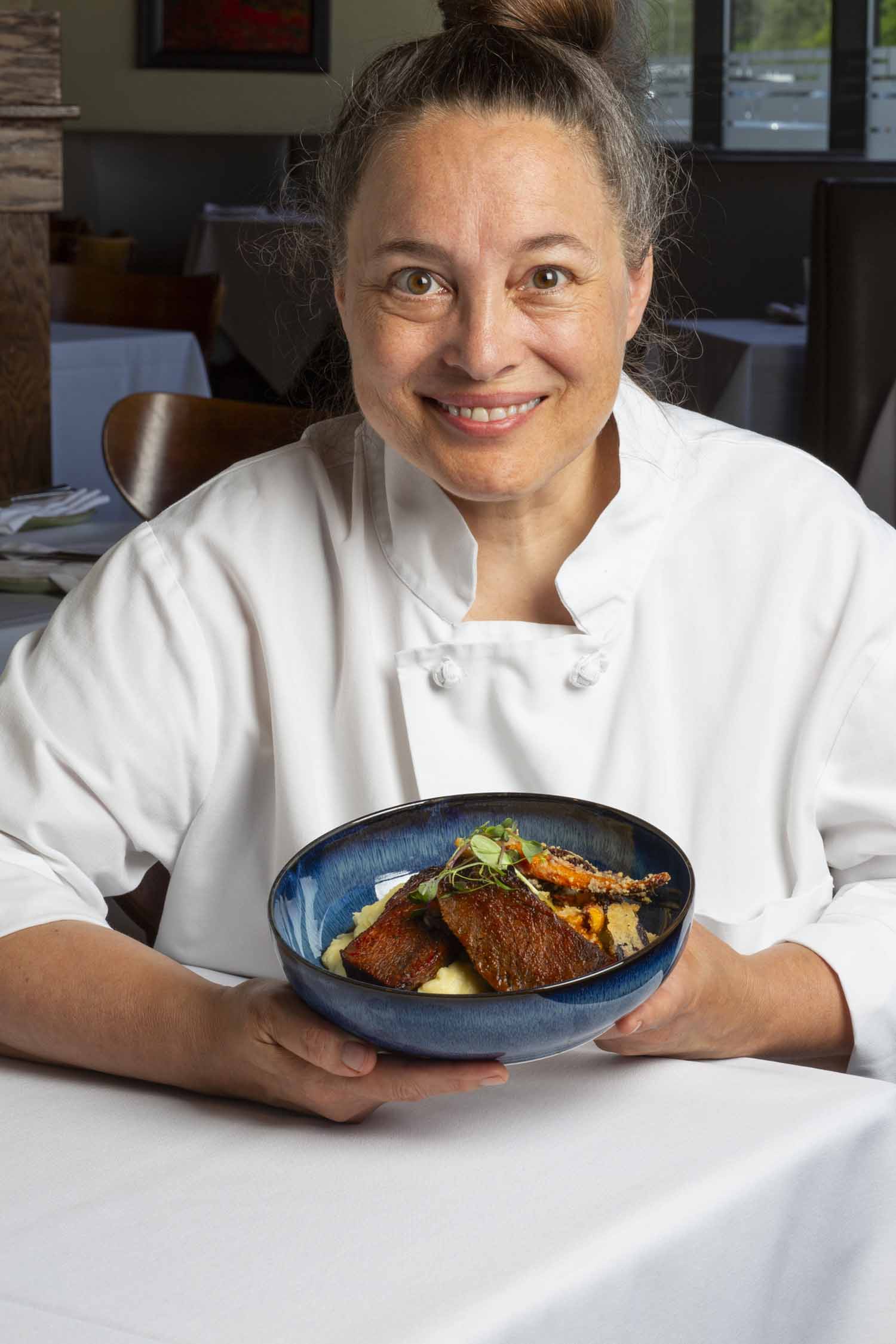 Sarah Stegner With Short Ribs Grant Kessler 3382 Edited 1 for Prairie Grass Cafe Hosts Pre Holiday Wine Tasting and Short Rib Dinner Sunday, December 3