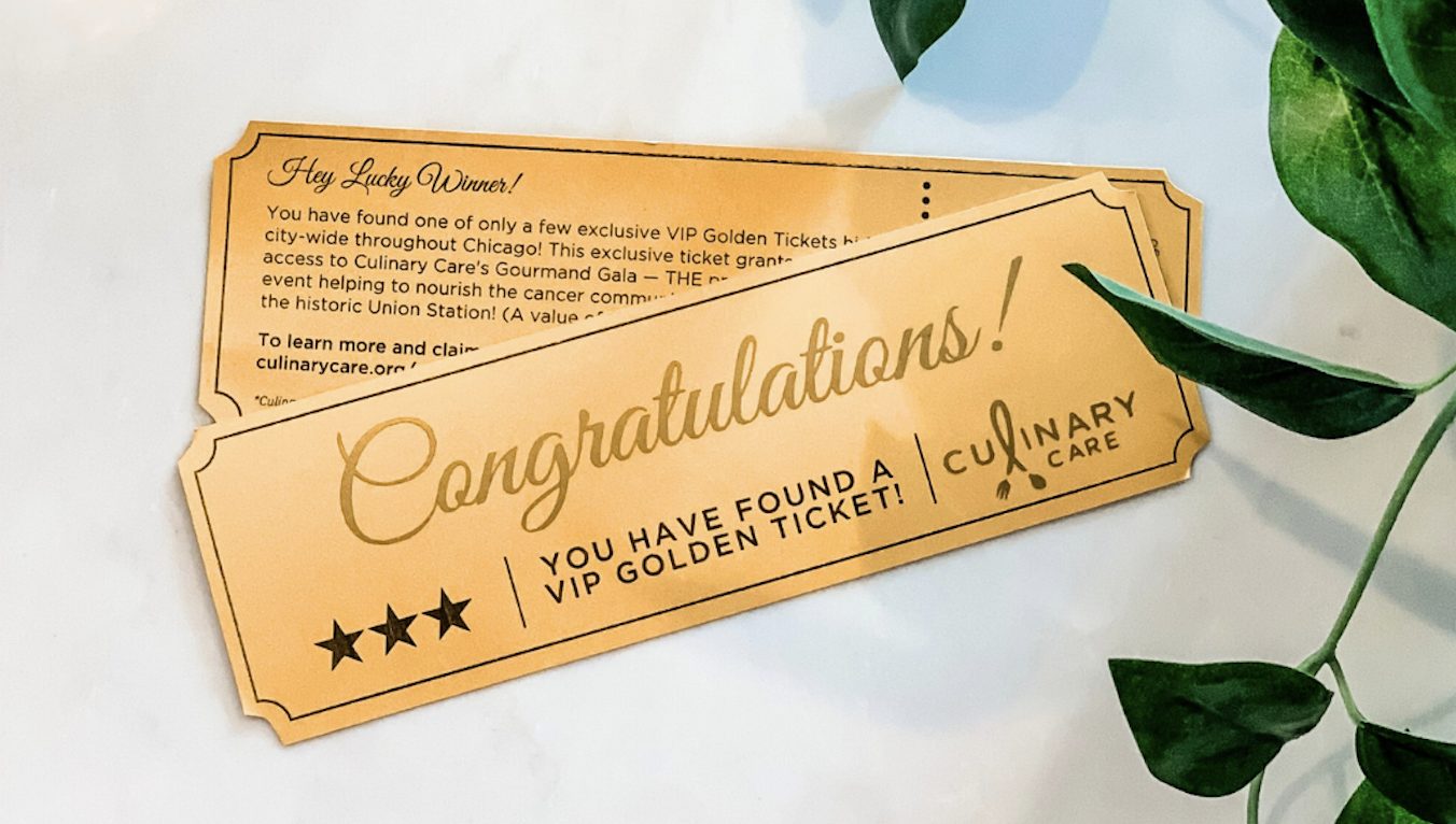 Image for Culinary Care Teams Up with Chicago Restaurants in City Wide Golden Ticket Hunt Supporting Cancer Community