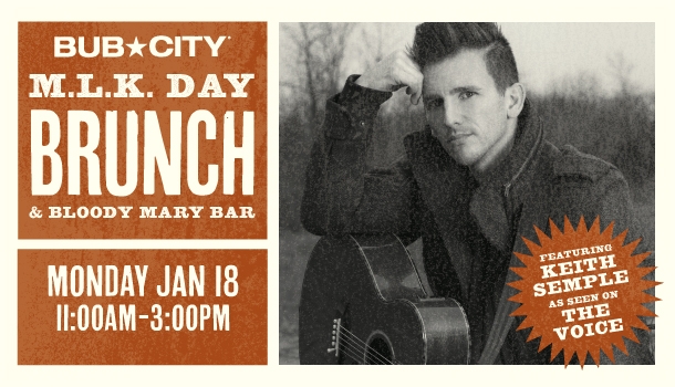 Slider for MLK Day Brunch at Bub City