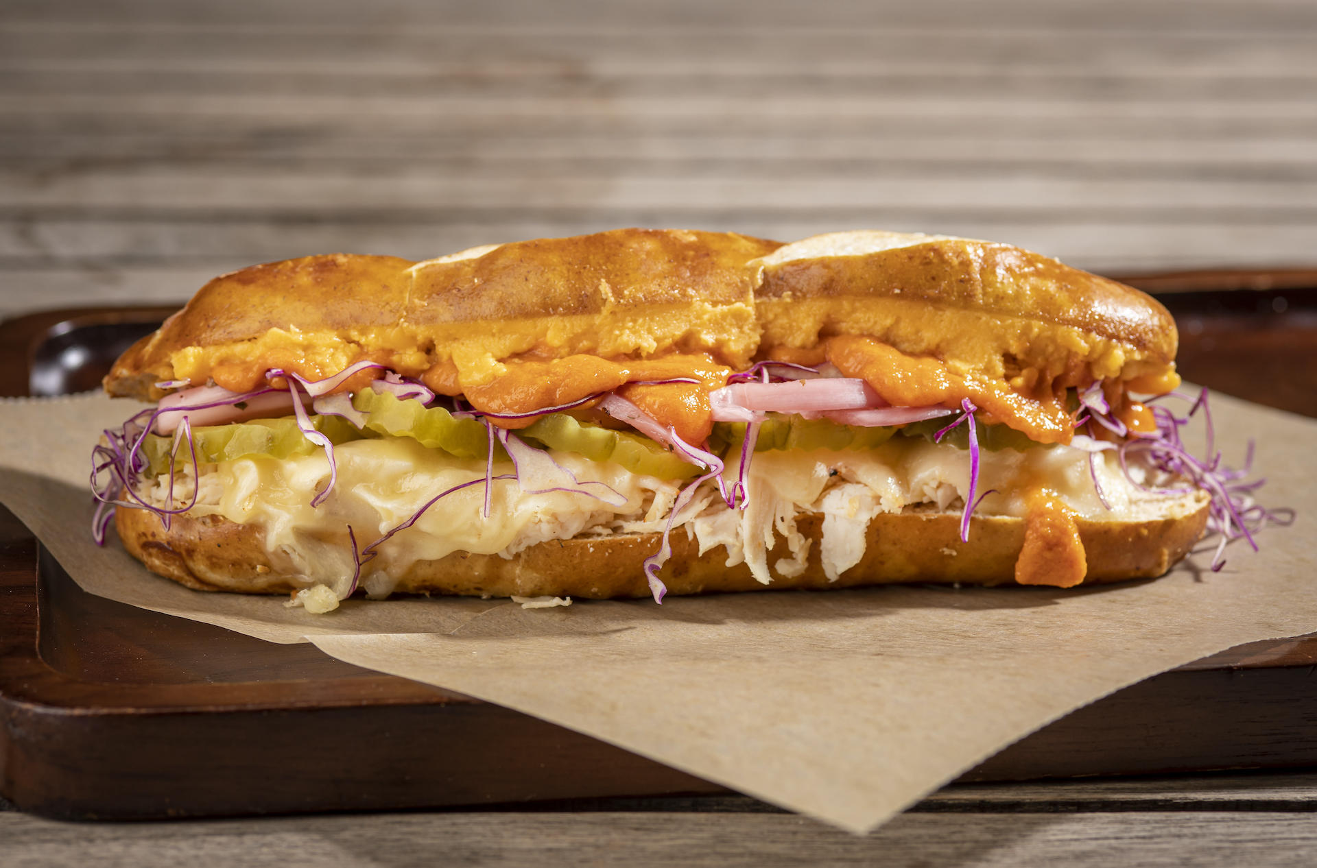 Spicy Chicken Melt 3 for Where to Find the Best Sandwiches for National Sandwich Month this August