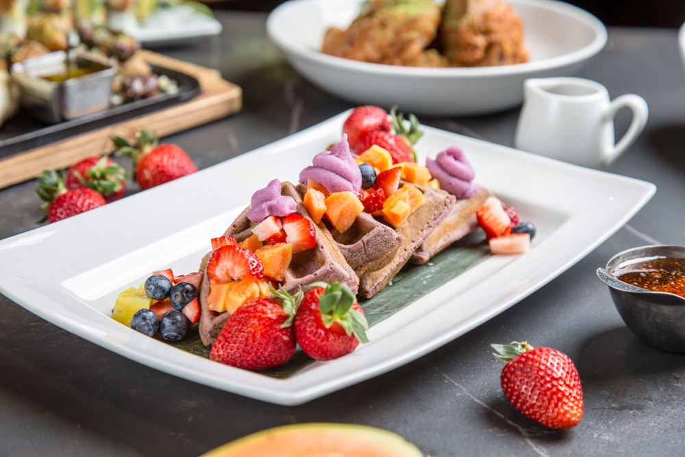 Sunda Ube Waffles for Sunda New Asian Re Launches Brunch, April 9th