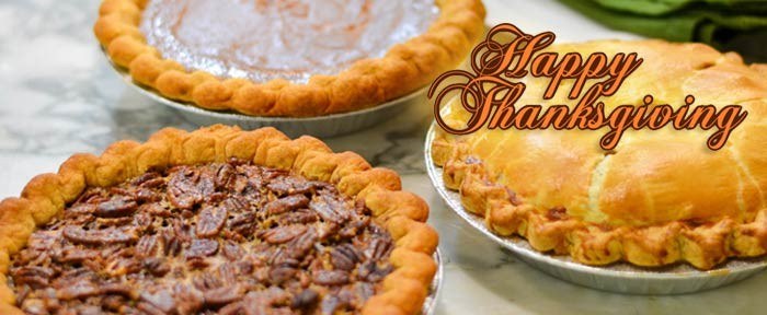 Thanksgiving Banner for Order Pies and other treats from Delightful Pastries for Thanksgiving by Nov. 23