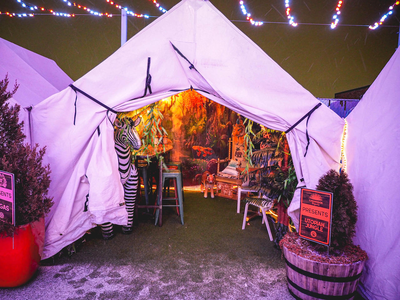 Utopian Jungle 4 for Utopian Tailgate Transforms Into “Camp Utopia,” Offering Themed Group Experiences in Heated Tents