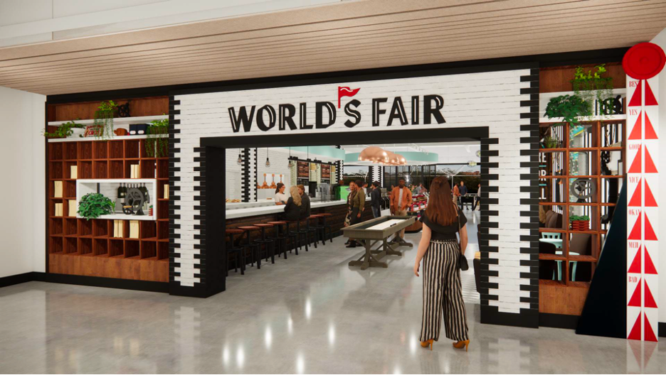 Worlds Fair 1 Mock Up for Fairgrounds Craft Coffee and Tea Expands with World's Fair by Fairgrounds