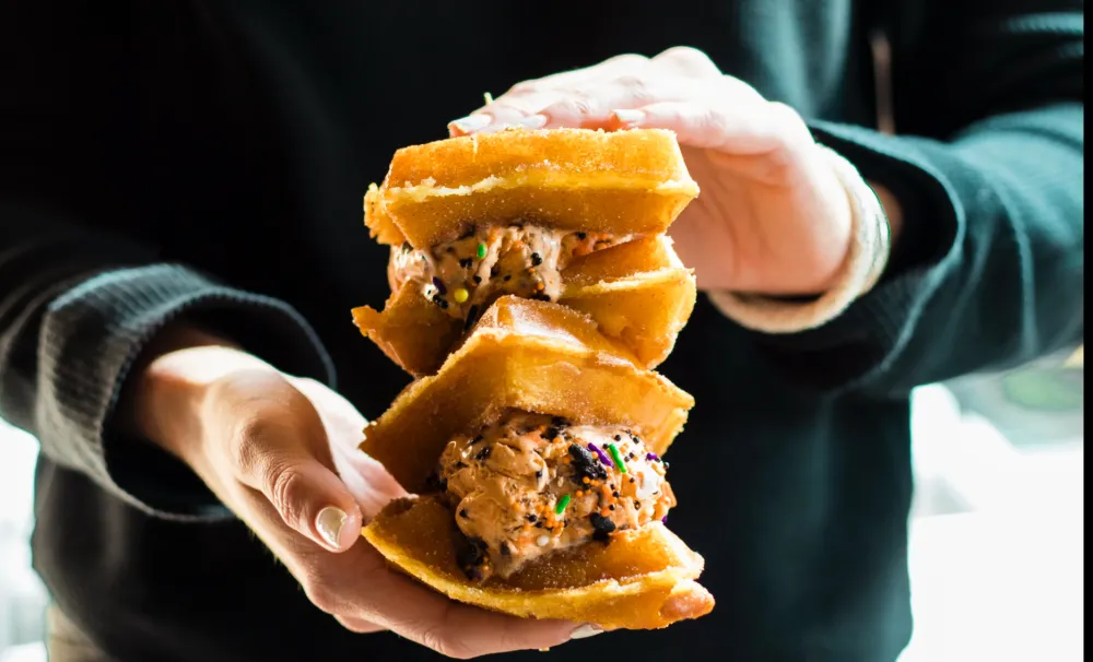 Screameo Waffle Sandwich at MAD Social Photo Courtesy of Erin Devine for Halloween Happenings Around Chicago