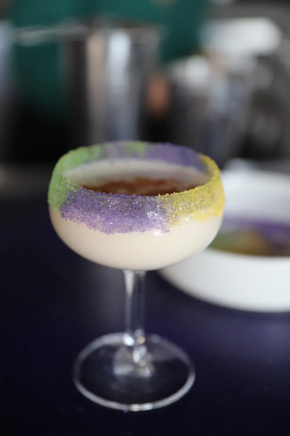 King Cake Martini (Photo Courtesy of ROOF on theWit) for Where to Get Your Mardi Gras On in Chicago