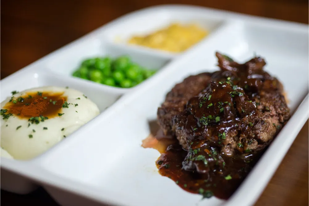 All the good stuff in TV Dinner form. Photo courtesy of the Brass Monkey. for Fish Styx, Cheese Balls & TV Dinners: The Brass Monkey Has the Menu of Your Dreams