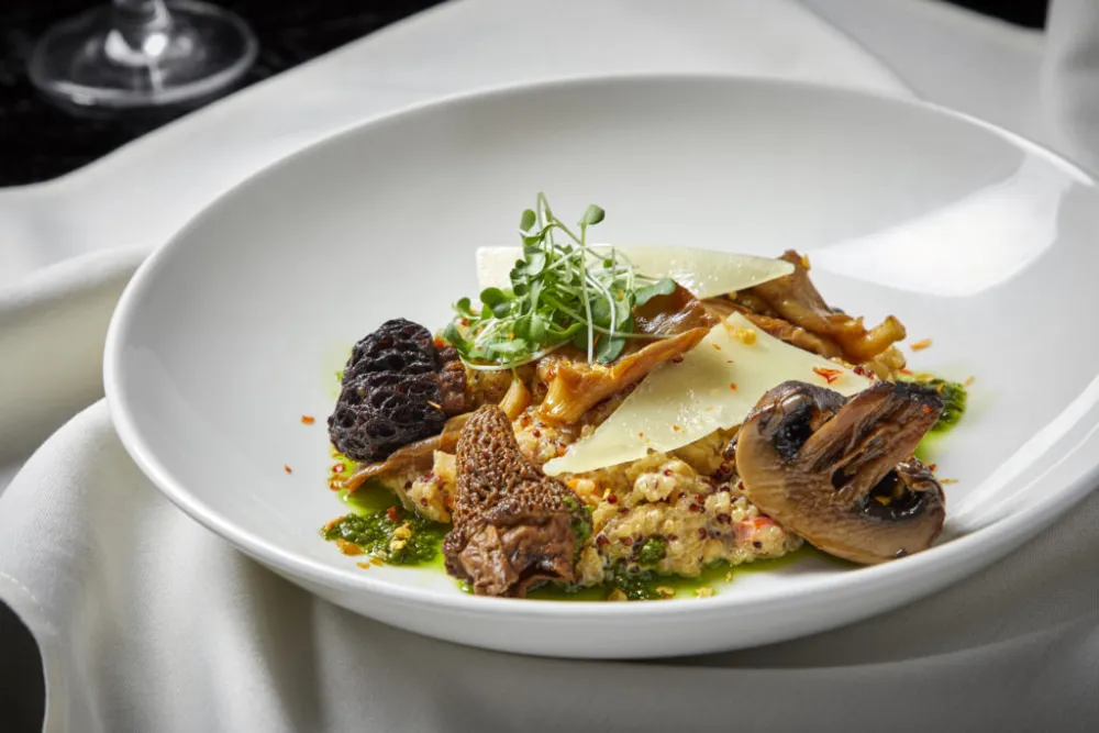 Quinoa Risotto Wild Mushrooms Mangego Cheese Herb Oil 1024X683 for Mother's Day Dining at Artango Bar and Steakhouse