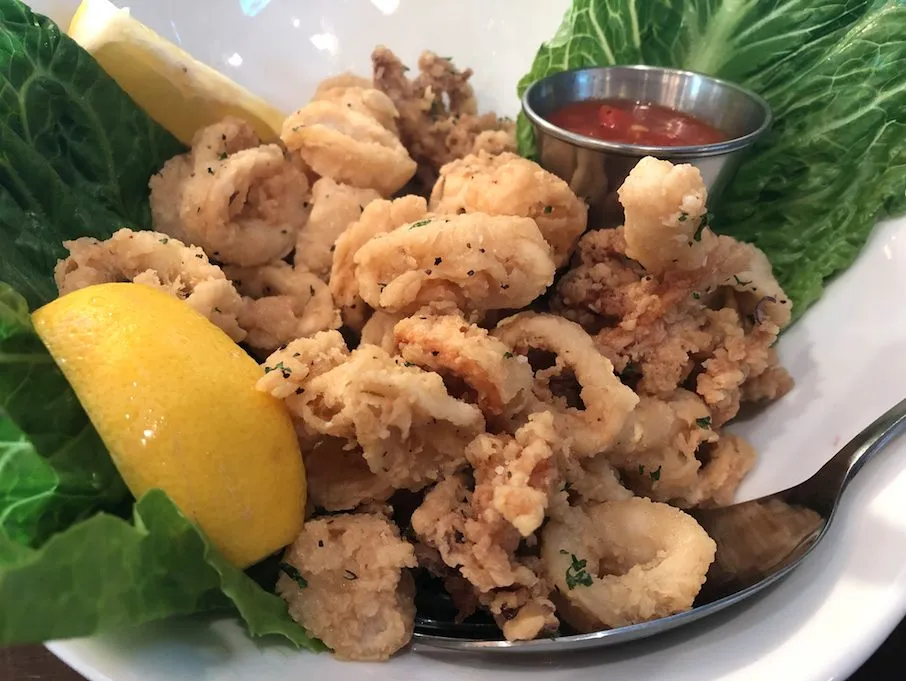 Fried Calamari ($12) served with a uniquely delicious wasabi and marinara infused aioli. for On a Course for Success: Coarse Italian Opening June 17 in Glenview