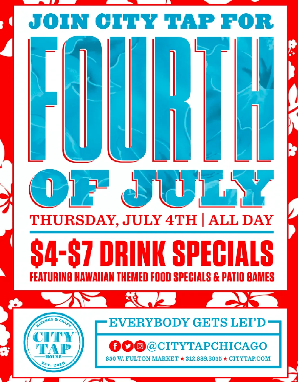 Courtesy of City Tap Kitchen and Craft for Fourth of July Happenings in Chicagoland