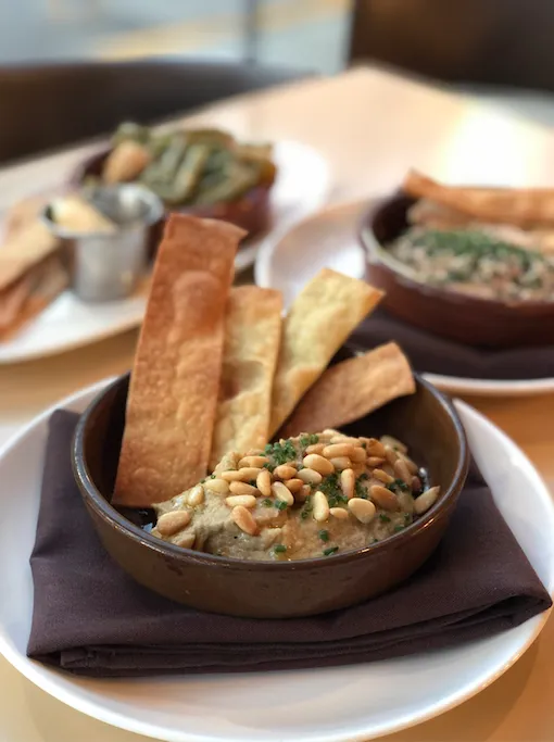 Roasted Eggplant Dip at Wood (Courtesy of Wood) for HAPPY HOUR: Where to Go for a Deal After Work