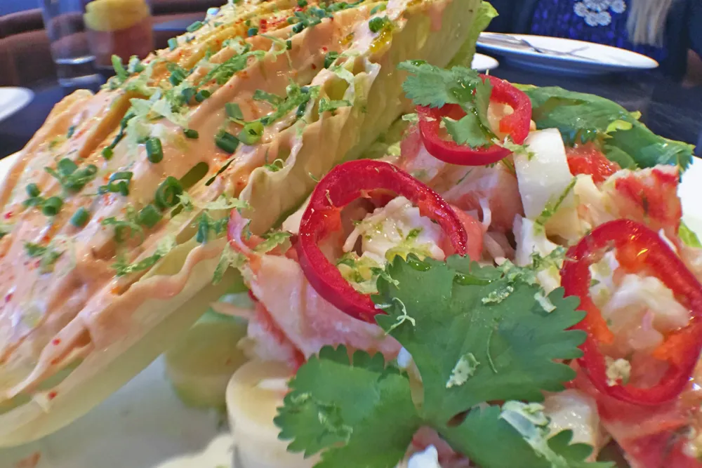 The crab that walks too far falls into the pot! for Get Your Lunch On at RPM Steak