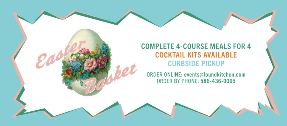 Evanston residents can pick up a 4 course meal this Easter (Courtesy of Found Kitchen & Social House) for Hoppy Easter! Where to Order Easter Brunch or Dinner on April 12
