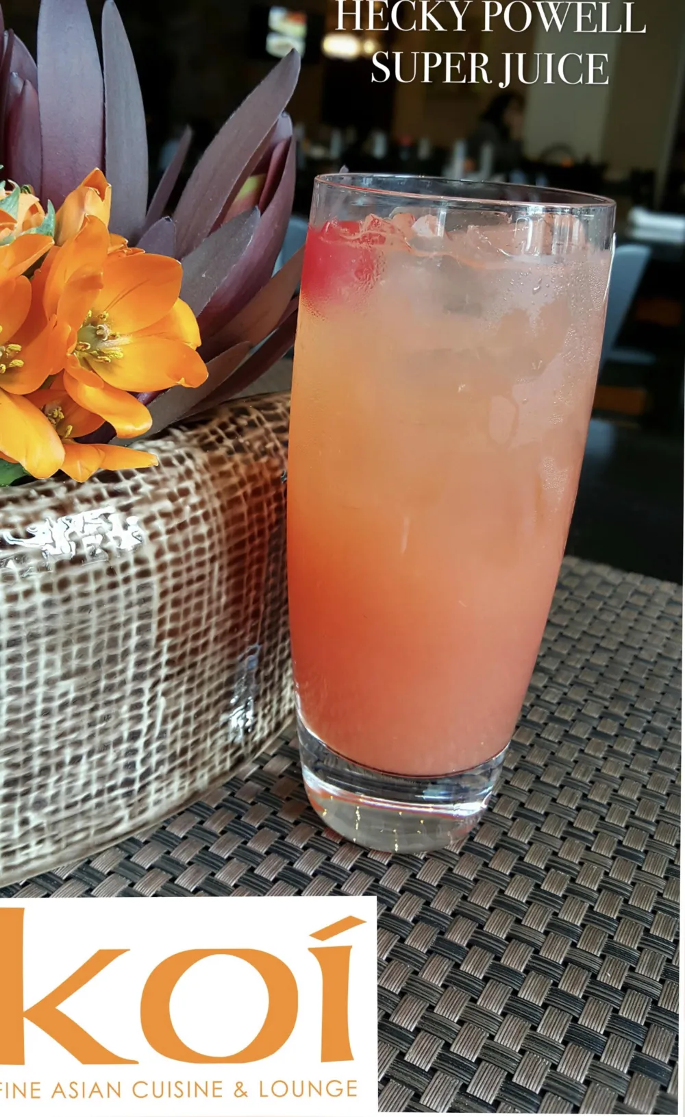 Hecky for Koi Adds "Hecky Powell Super Juice" to Carry out and Delivery Menu