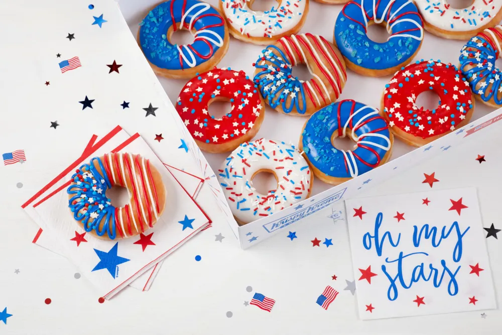 Courtesy of Krispy Kreme for Chicagoland Restaurants Celebrating the Fourth of July