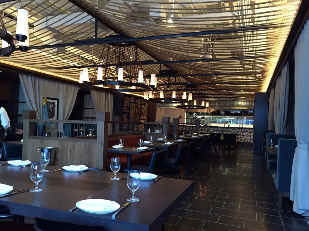 The main dining room at Rural Society has a distinct Pampas feel. for Lunch at Rural Society Brings the Buenos Aires Express to Streeterville