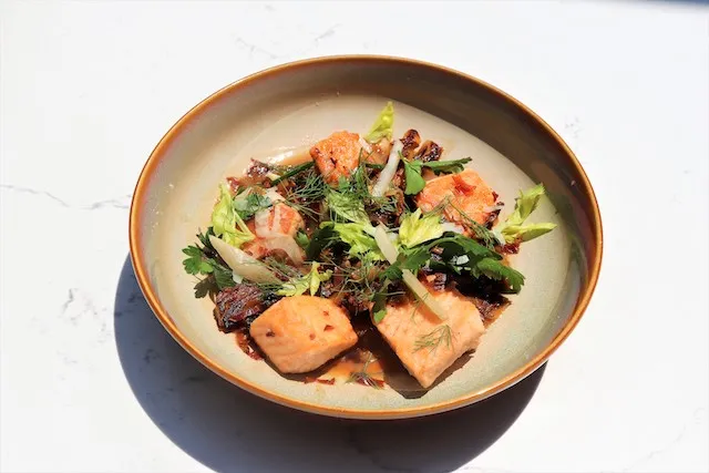 Photo Salmon A La Riberena2 for Le Sud Mediterranean Kitchen Unveils New Menu