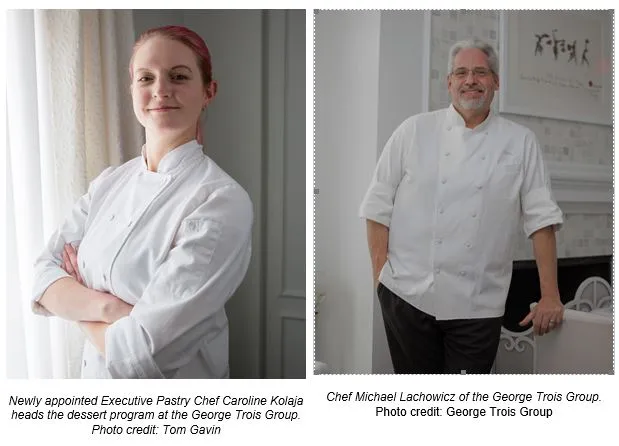 Chefs Caroline Kolaja and Michael Lachowicz of George Trois Group for Pastry Chef Caroline Kolaja Joins George Trois Group