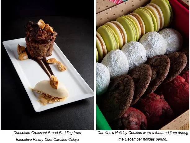 Chocolate Croissant Bread Pudding and Caroline's Holiday Cookeis from George Trois Group