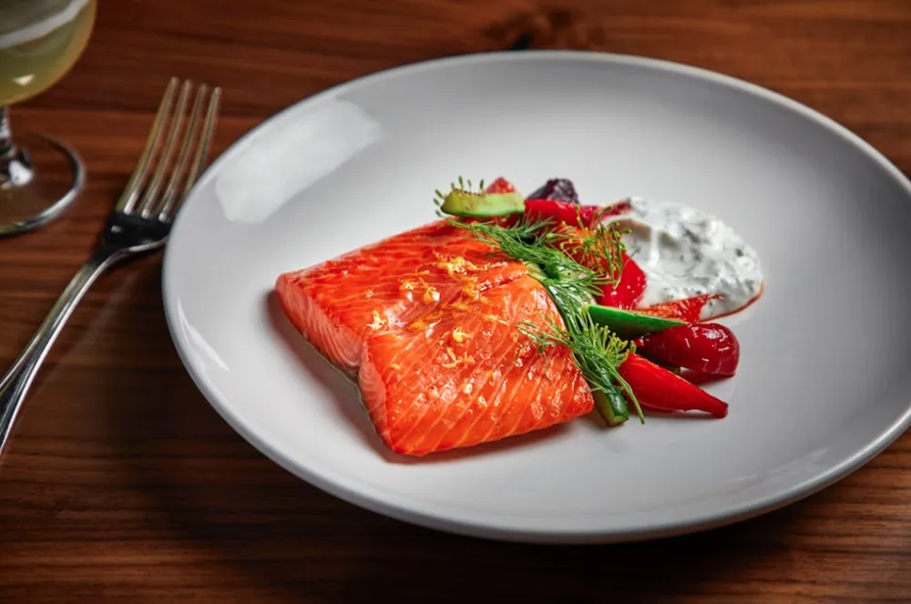 The Bristol's Ruby Red Trout (Courtesy of Neil Burger) for Valentine's Day Dining and Carryout Specials Around the City