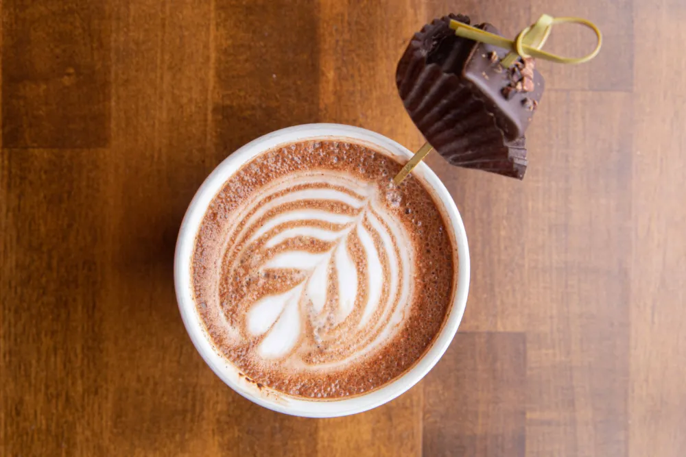 Drink in the love! (Photo courtesy of Fairgrounds Coffee & Tea) for Valentine's Day Dining and Carryout Specials Around the City