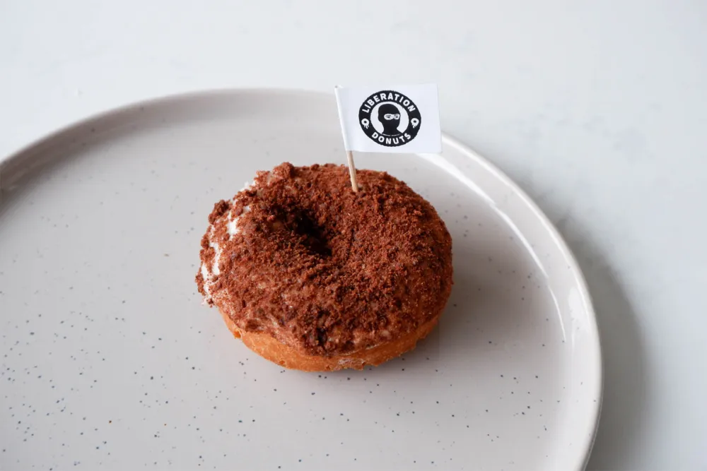 Flapjack with spiced chocolate crumb for We Ate All the Donuts at Liberation Donuts and Have the Pics to Prove It