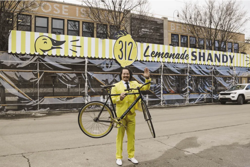 Find a GIANT lemon. Win a bike. for Goose Island Beer Making It Rain GIANT Lemons Friday March 12