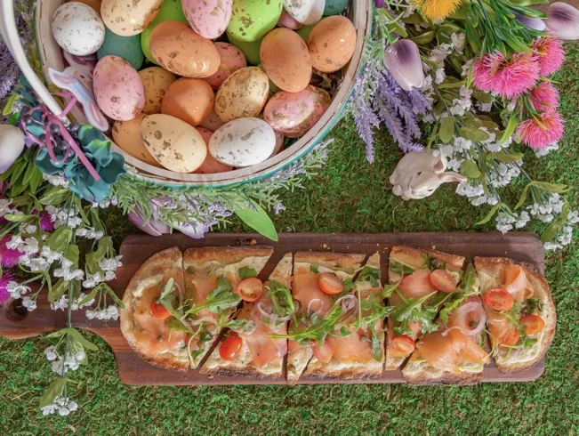 Pinstripes invites you to celebrate Easter weekend with brunch, available on Saturday, April 3, and Sunday, April 4, 2021, from open until 3pm. (Photo courtesy of Pinstripes) for Easter and Passover Specials Across Chicago