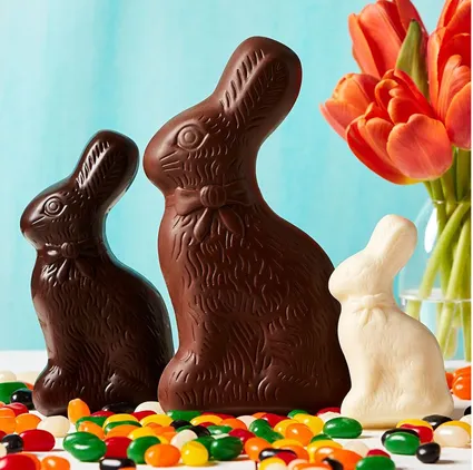 Fannie May Chocolate Bunnies: an Easter classic! Featuring 3, 6 or 12 ounces of premium milk chocolate this bunny is sure to delight anyone. (Photo courtesy of Fannie May) for Easter and Passover Specials Across Chicago