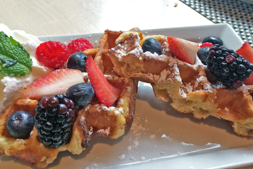 Fig & Olive Waffle for It's Time for Brunch at Fig & Olive