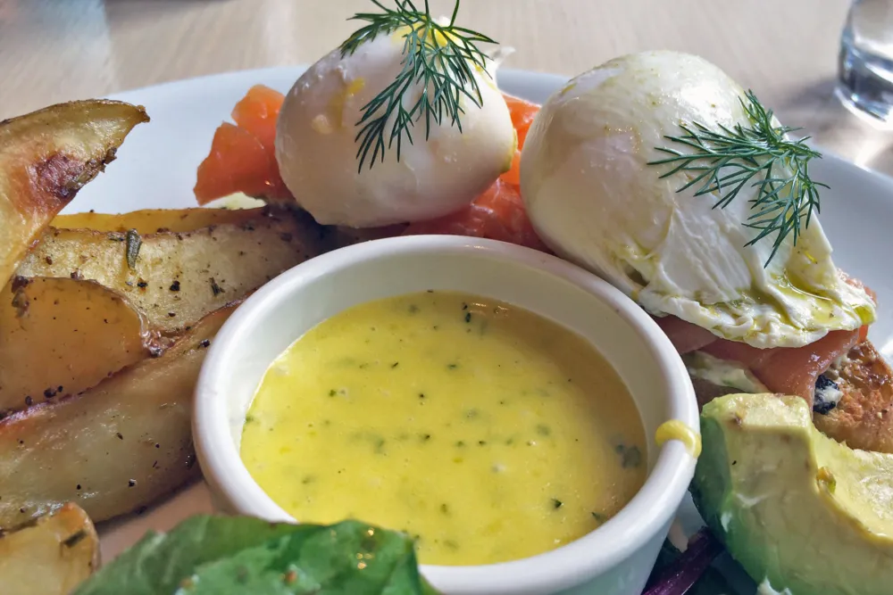 South of France Poached Eggs with Salmon for It's Time for Brunch at Fig & Olive