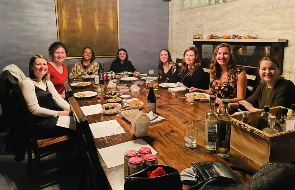 Pad Thai Night, one of many takeout dinner parties that support local restaurants. (Photo courtesy of Birch Road Cellar) for CFM Asks: Kim Bosse, Co Founder of Birch Road Cellar, a Members Only Neighborhood Clubhouse