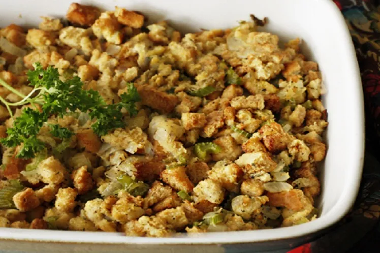 Traditional Stuffing With Fresh Herbs (Photo courtesy of Meal Village) for Enjoy a Thanksgiving or Friendsgiving Feast at These Chicago Restaurants