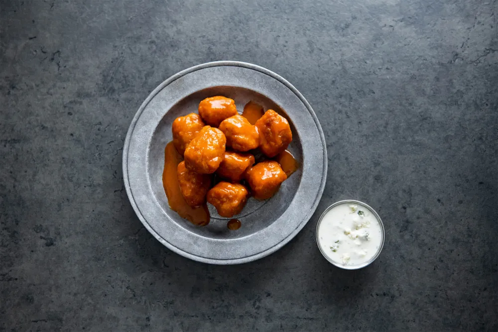 Popcorn Buffalo Chickin'. Photo credit: Stand Up Burgers. for Stand Up Burgers Debuts Veganuary Line Up