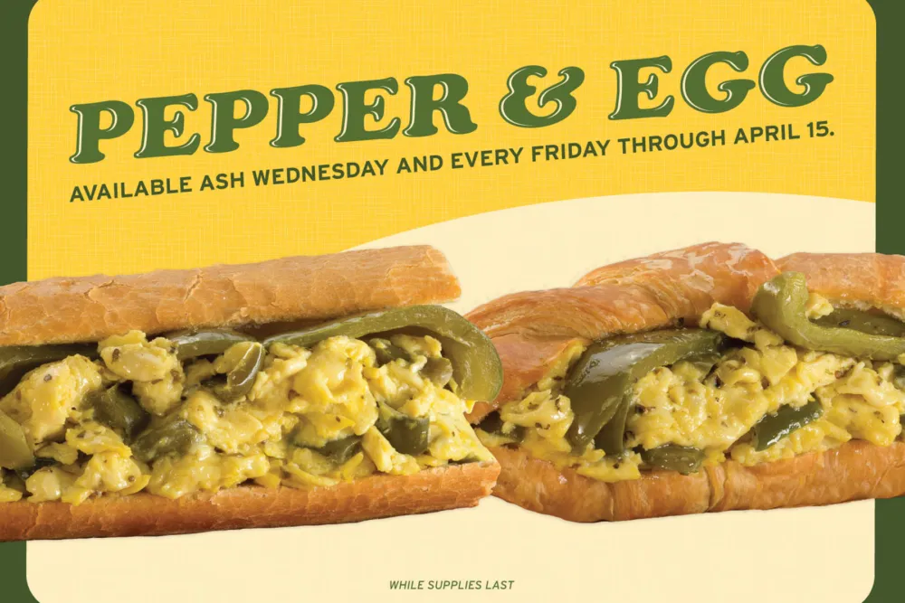 Portillo's Pepper & Egg Sandwich for Chicago Restaurants Offering Specials for Lent