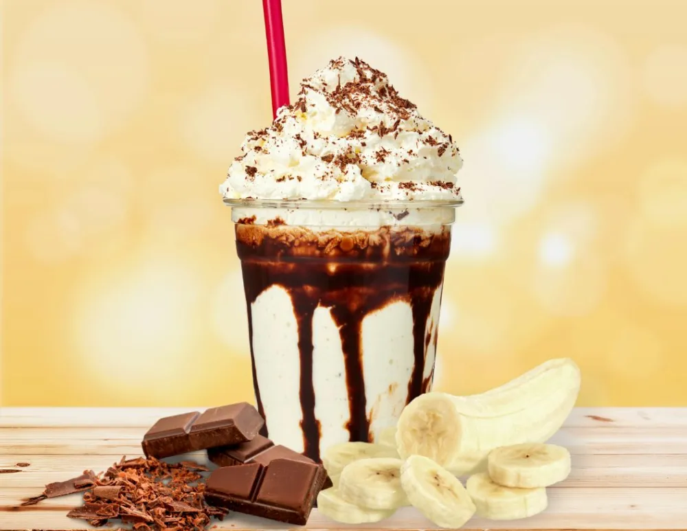 Epic Burger Choc Covered Banana Shake for Chicago Restaurants and Bars Celebrating Pride Month in June
