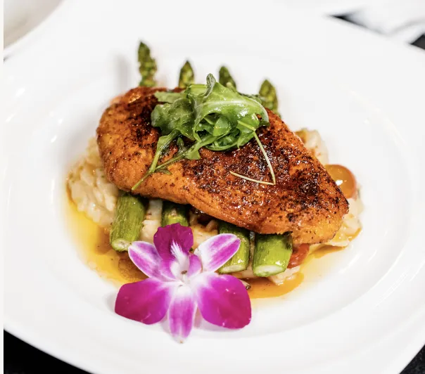 Bourbon Salmon (Photo courtesy of The Drake Oak Brook, Autograph Collection) for CFM Asks: Ezequiel Dominguez, Head Chef at The Drake Oak Brook