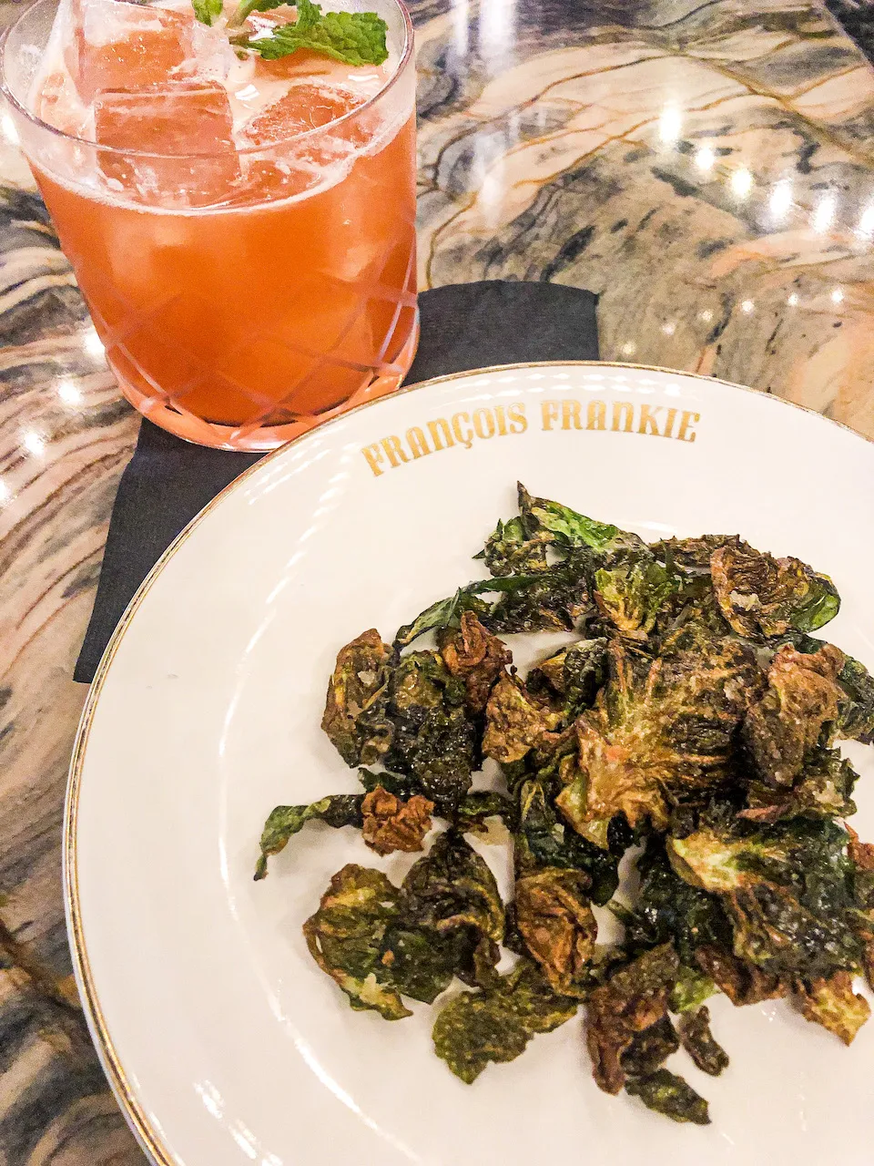 Rye the Carousel with Brussels Sprouts Chips for Taking a Spin Around France (and the Bar!) at Francois Frankie