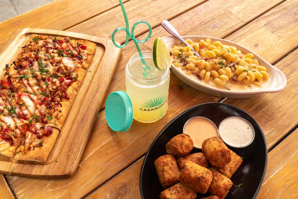 The BBQ Chicken Flatbread (Photo courtesy of LG's Bar & Kitchen) for Where To Celebrate National Pizza Month in Chicago