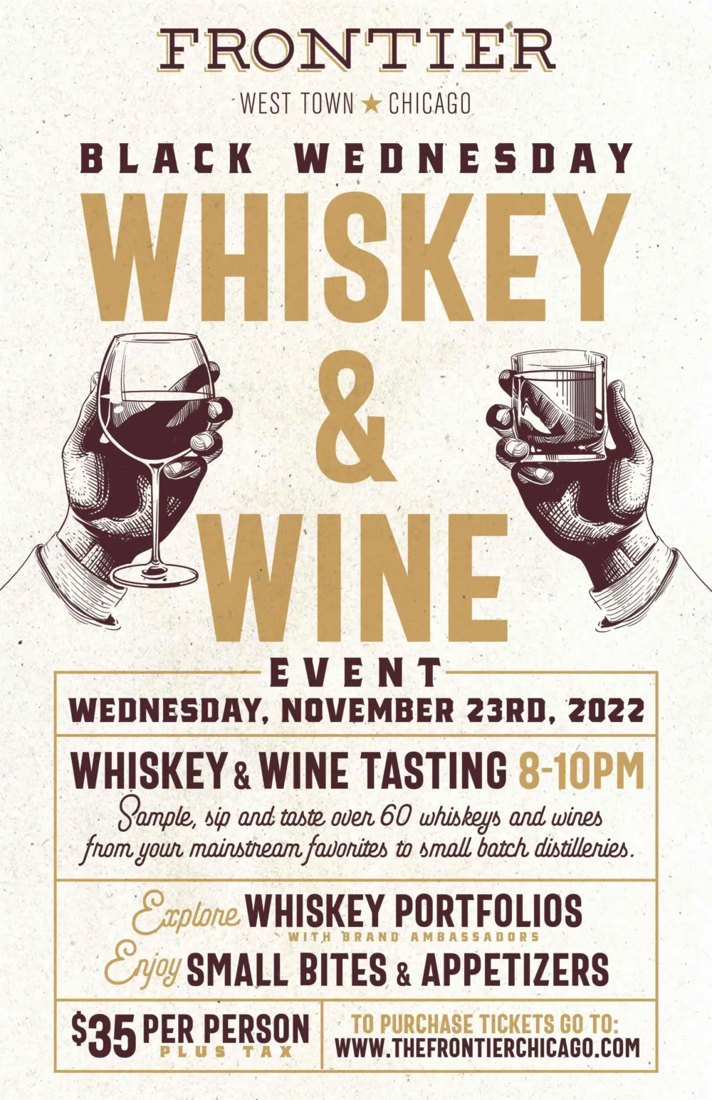 Flyer courtesy of Frontier for Black Wednesday Happenings in Chicago