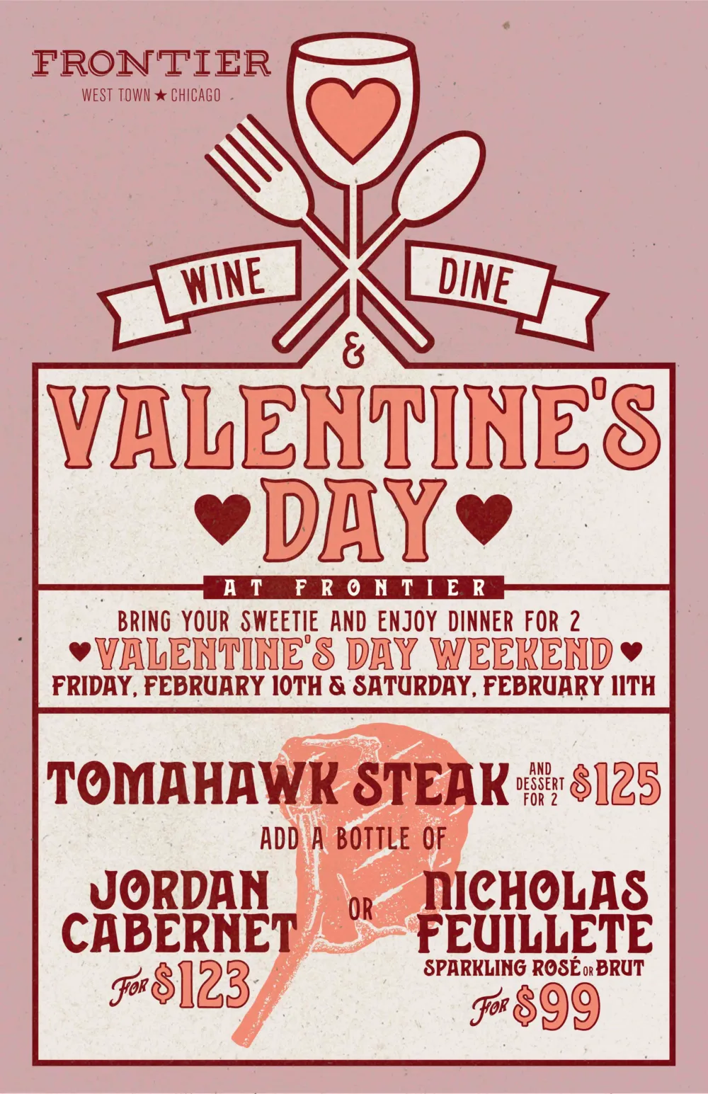 Flyer courtesy of Frontier for Where to Spend an Evening of Romance for Valentine's Day 2023