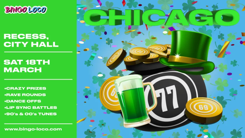 Flyer courtesy of Recess for Irish for a Day: Chicago St. Patrick's Day Specials 2023