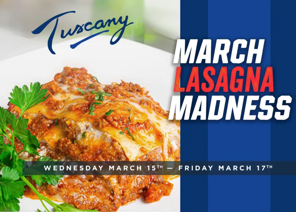 Image for March Lasagna Madness Returns to Tuscany on Taylor Street