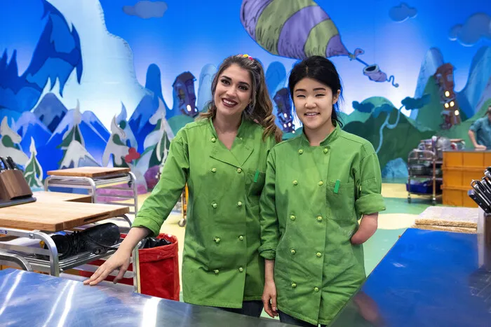 Cristina Vasquez (left) from Petal Dust Cakery in New Jersey and Kerrie Breuer (right) from Chicago's, Bittersweet Pastry (Photo courtesy of Amazon Studios) for CFM Asks: Bittersweet Pastry's Lead Cake Decorator, Kerrie Breuer