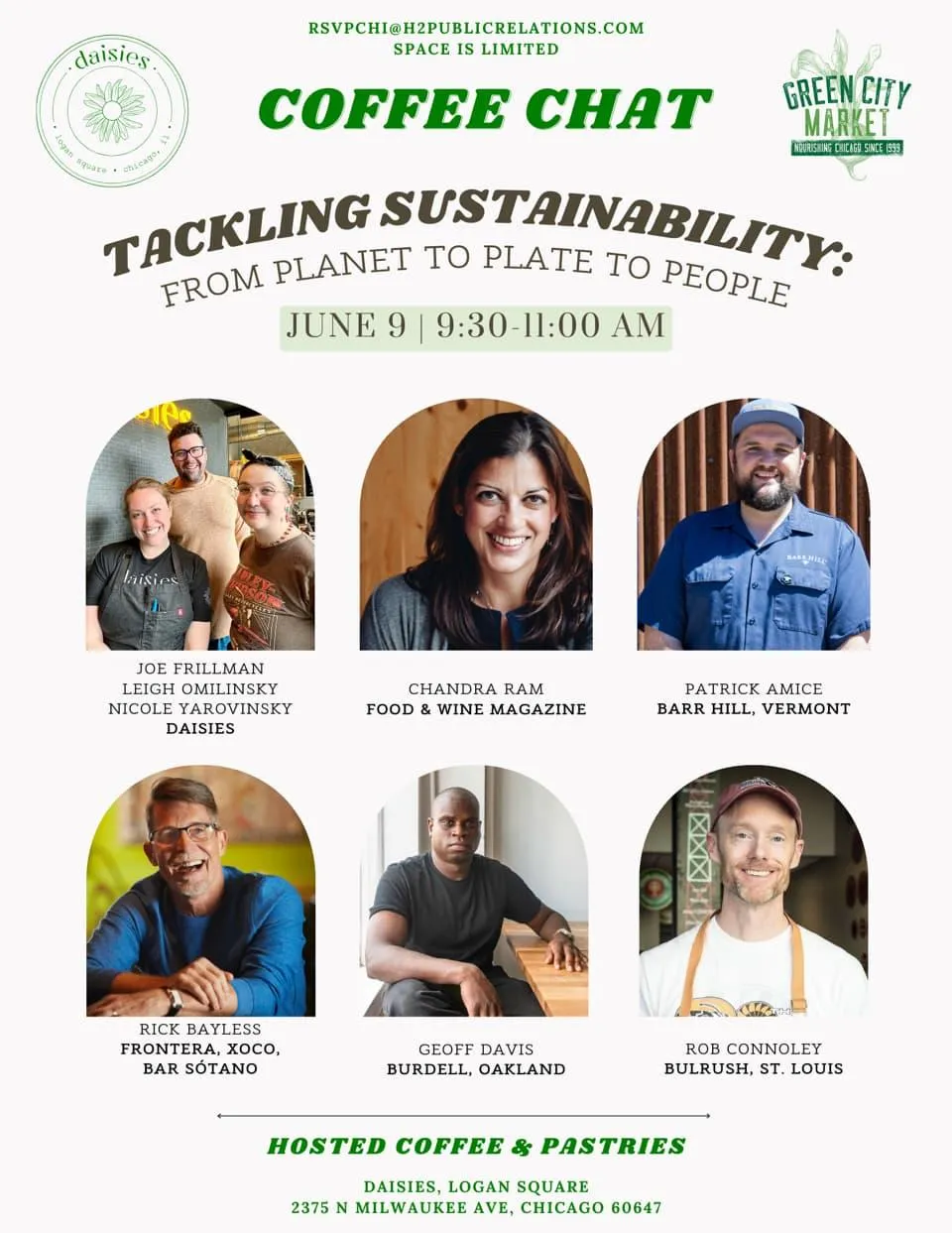 Daisies Local Farmers Market Flyer for Chicago Welcomes the 2024 James Beard Awards with Ancillary Celebrations