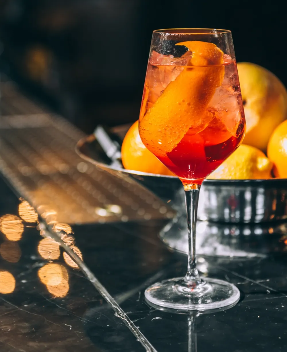 The Aperitif & Soda Mocktail at LondonHouse Chicago courtesy of Amy Ulivieri for Where to Find Your Dry January Mocktails in Chicago and Suburbs