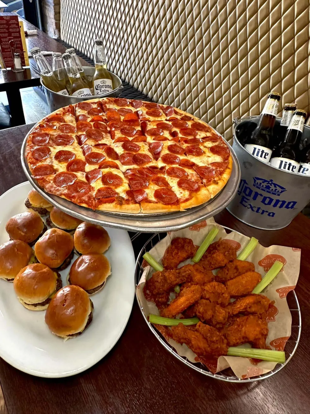 Game Day Spread at Chicago's Pizza Available at all 3 locations.