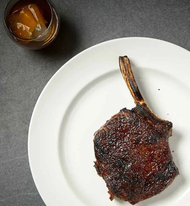 Bone In Ribeye, Old Fashioned at III Forks for New Year's Eve Dinner at III Forks